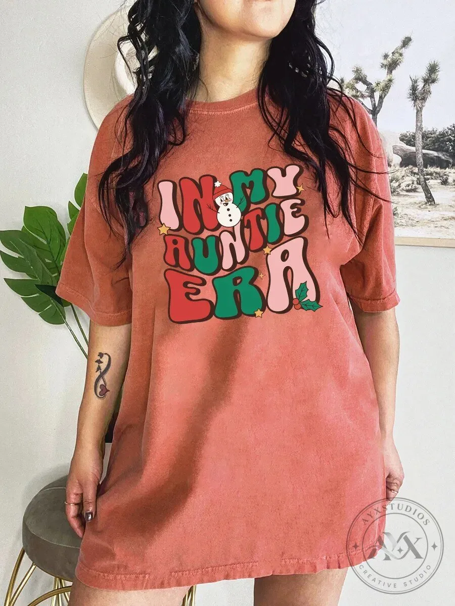 In My Auntie Era Christmas Snowman Holiday T-Shirt