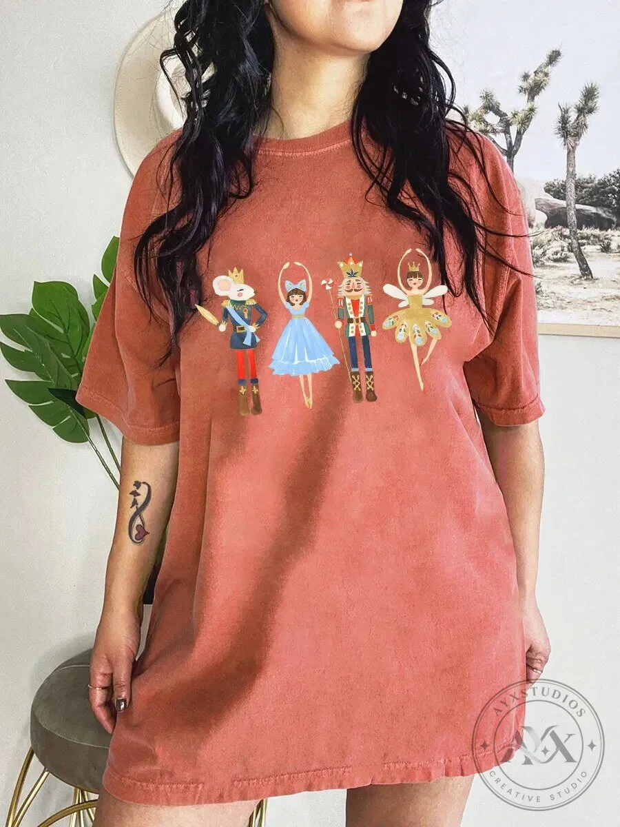 Nutcracker Ballet Christmas Characters Holiday Season T-Shirt
