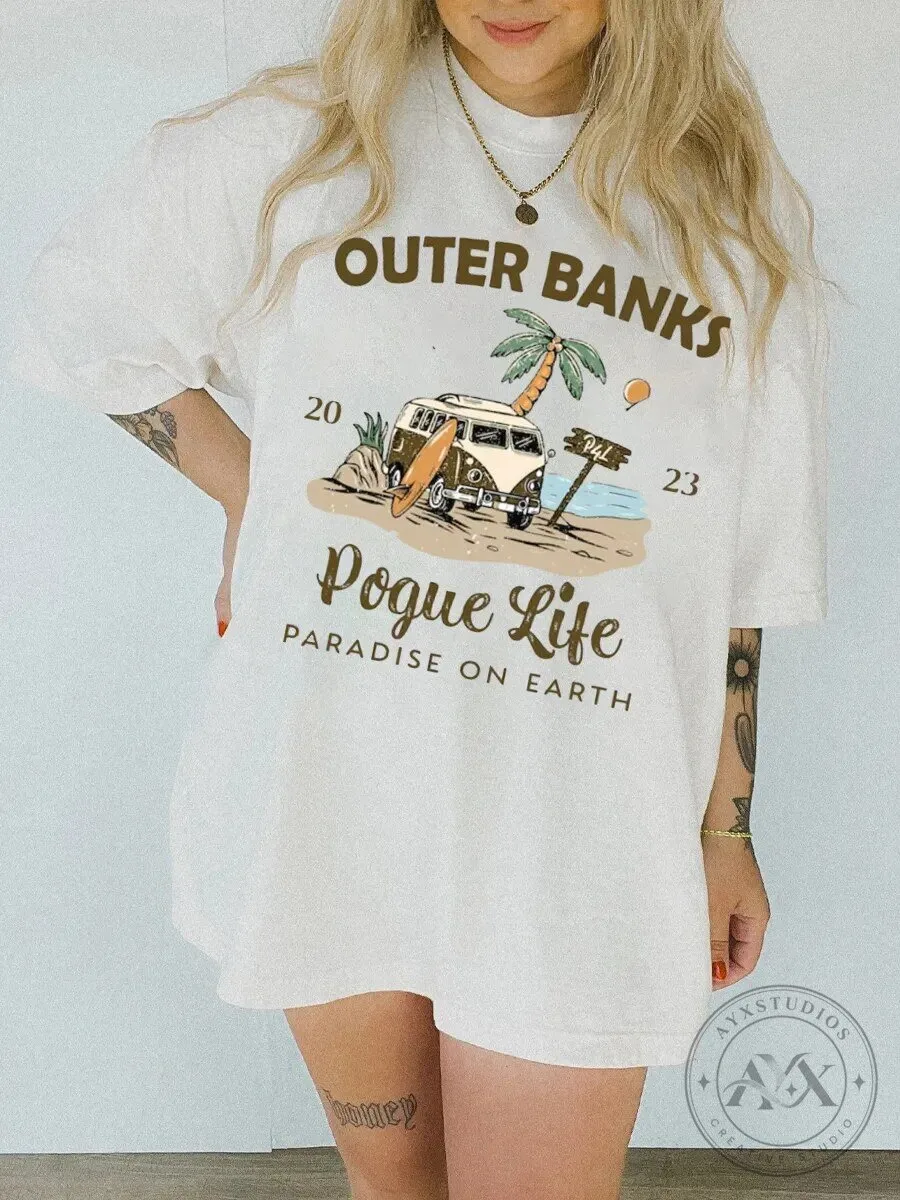 Outer Banks Pogue Life Paradise On Earth Oversized T-Shirt 1 Outer Banks Pogue Life Paradise On Earth Oversized T-Shirt